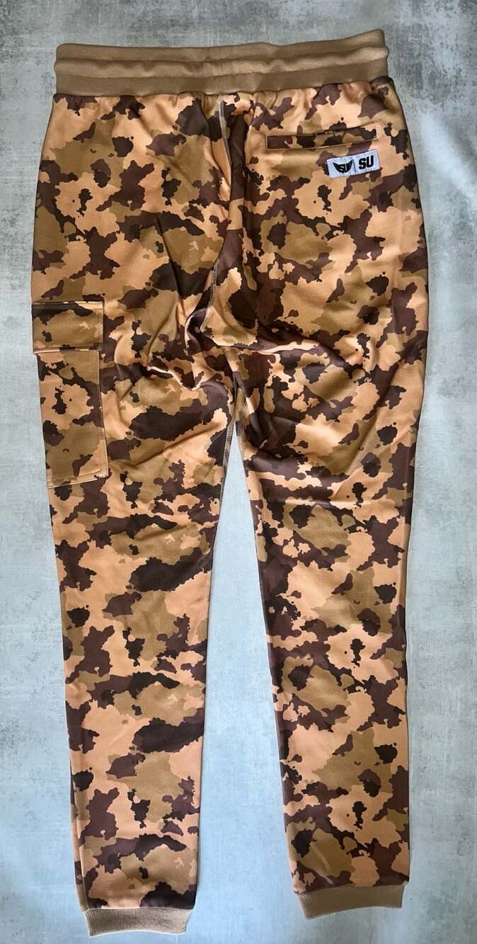 NEW Size Up Apparel Brown Camouflage Cargo Jogger Sweatpants Size Large - Picture 3 of 4